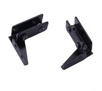 Stainless Steel Glass Door Hinges, Side Mounted Touch Latch for 5-8mm Thick Glass, Frameless Display Cabinet Hardware for Showcase Fish Tank, Black/Silver, 2(Black)