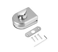 Stainless Steel Glass Door Lock, Frameless Sliding Door Latch, 8.5x6.5cm, Rotate Bolt Safety Catch for Cabinet, Bathroom, Pet Gate