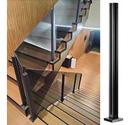 Stainless Steel Glass Railing Clamp for Indoor Stairs Durable Square Panel System for Balustrades Corner Post for Balcony Garden and Deck - Elegant Safety Solution