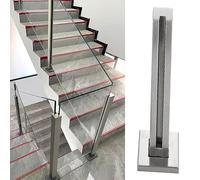 Stainless Steel Glass Railing Clamps for Stairs, Indoor/Outdoor Balustrade Support, Durable Handrail Brackets for Safety Panels, Modern Deck Railing Hardware