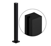 Stainless Steel Glass Railing Post 304 Banister Spindle for Indoor/Outdoor Use Durable Stairway Guardrails Column with Bracket for Balcony & Deck (75cm Black)