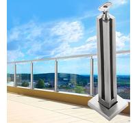 Stainless Steel Glass Railing Post 60-145 cm - End, Corner & Middle Posts for Indoor/Outdoor Terrace & Balcony Glass Balustrades - 304 Grade Design