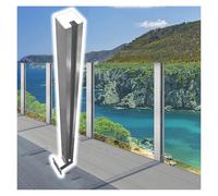 Stainless Steel Glass Railing Post 85-125 cm, Side Support Clamp for Tempered Glass Balustrade, Ideal for Patio and Terrace Safety, Modern Design