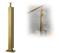 Stainless Steel Glass Railing Post - 85cm Height for Terrace/Balcony, Clamp Balustrade for Deck and Patio - Stair Railing Support System