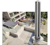 Stainless Steel Glass Railing Post Adjustable Heights 50-150 cm Secure Glass Clamp for Balustrade Ideal for Garden Fences & ils Durable & Stylish Design