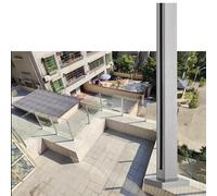 Stainless Steel Glass Railing Post Clamp - Adjustable Heights 50-150cm Perfect for Balustrades and Garden Fencing Durable and Stylish Design for Modern Homes.