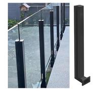 Stainless Steel Glass Railing Post for Indoor/Outdoor 85cm Height Black Right End Post Wall Mount Pillar for Patio/Balcony Fencing Durable and Stylish Design