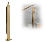 Stainless Steel Glass Railing Post for Terrace/Balcony - 60cm Height, Stair Railing Support with Clamps for Patio/Deck Balustrade (C-Corner)