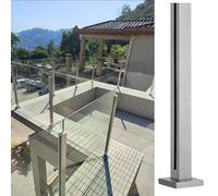 Stainless Steel Glass Railing Post Kit - Corner Intermediate & End Posts for Staircases Balconies - Durable Glass Clamp System for Modern ils
