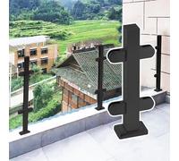 Stainless Steel Glass Railing Posts - 60/80/100/110cm Height Durable Intermediate Posts for 10-12mm Glass Ideal for Terraces Patios Stairs & Balconies