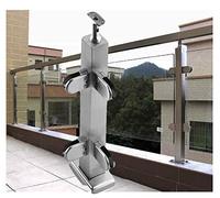 Stainless Steel Glass Railing Posts for Stairs Terraces & Balconies - Elegant Safety utions for Patios & Villas Ideal for Home Aesthetics and Security