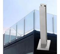Stainless Steel Glass Railing Posts, Windproof Customizable Panels for Secure Residential & Commercial Balustrades, Tempered Glass Support