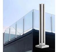 Stainless Steel Glass Railing Posts, Windproof Customizable Panels for Secure Residential & Commercial Balustrades, Tempered Glass Support