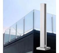 Stainless Steel Glass Railing Posts, Windproof Customizable Panels for Secure Residential & Commercial Balustrades, Tempered Glass Support