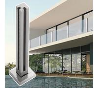 Stainless Steel Glass Railing System - Balustrade Handrail Kit for Balcony, Loft, Villa & Apartment - Square Post & Clamp Safety Glass Guardrail