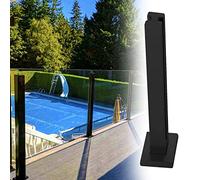 Stainless Steel Glass Railing System Deck Balustrade with Middle & Corner Columns Pool Fence Support Post with Spigot Slots & Base Cap (95cm 37.4inch)