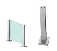 Stainless Steel Glass Railing System for Stairs Balcony & Patio -Outdoor/Indoor Glass Fence with Screws Modern Balustrade for Garden Safety