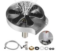 Stainless Steel Glass Rinser, Dyna-Living Automatic Glass Rinser Basin, Glass Rinser Cup Washer, Cup Washer, Bottle Washer, Embedded Glass Rinser for Kitchen Sink, Bar, Home (Silver)