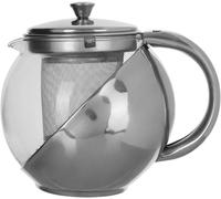 Stainless Steel Glass Tea Pot With Tea Leaves Infuser Home -New