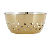 Stainless Steel Gold Bowl Hearts Design Kitchen Storage Dining Table Decoration