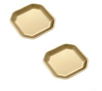Stainless Steel Gold Dipping Bowls | Small Appetizer Plates Set Of Two | 15CM Elegant Sauce Dishes for Snacks and Condiments | Golden Finish Kitchen Dinnerware for