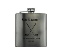 Stainless Steel Golf Flask - Perfect Alcohol for Golf Lovers, Fathers Day, Birthdays, and Christmas - Golf Accessories - Whiskey Flask - Reads Golf and Whiskey: Two Things That Get Better with Age