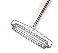 Stainless Steel Golf Sand Rake with Roller for Bunkers, Beach, and Garden Maintenance