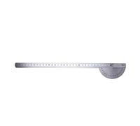 Stainless Steel Goniometer Protractor Ruler, 0-180 Degree Swing Arm | Adjustable Locking Arm, Easy-Read Scales, 0-30cm Range, for Drafting Tables, Workshops, Pipes and Metal Sheet