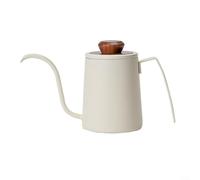 Stainless Steel Gooseneck Kettle 300ml for Pour Over Coffee and Tea, Precision Spout with Ergonomic Handle, Rust Proof Drip Pot for Stovetop Brewing(White)