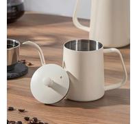 Stainless Steel Gooseneck Kettle with Hand Drip Spout for Precise Pour Over Coffee Brewing and Optimal Heat Distribution 350600ml Capacity (250ML Graduated)