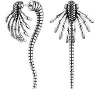 Stainless Steel Gothic Punk Earrings for Men & Women - Vintage Insect Design Bold Statement Jewelry, Unisex Party Earrings, Hypoallergenic Edgy Piercing Accessories ER98