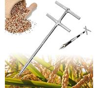 Stainless Steel Grain Powder Sampler - Double Layer Rotary Sampling Tube for Granular Chemicals, 3 Slots, 32mm Diameter, 0.5M Length - Durable & Efficient Probe Tool