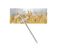 Stainless Steel Grain Powder Sampler, Solid Probe 1" Diameter 5ft Long, 3-Zone Design for Food Cement Fertilizer Testing, Durable Sampling Tool