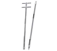Stainless Steel Grain Probe Sampler - 2M Solid Sampling Tool for Rice Corn Wheat Soybeans & Cement Fertilizer - Durable 38mm Dual Section Design for Accurate Powder Sampling