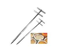 Stainless Steel Grain Probe Sampler - 3 Zone Cement & Fertilizer Sampling Thief Probe, 32mm Diameter, 1m Length (3.3ft) - Durable Solid Sampling Tool