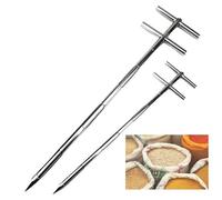 Stainless Steel Grain Probe Sampler - 3 Zone Probe Thief for Cement, Fertilizer & Solid Sampling (D25mm x L2.0m) - Durable & Accurate Agricultural Tool