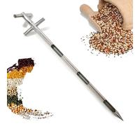 Stainless Steel Grain Probe Sampler - Double Layer Rotary Powder Sampling Tube for Solid Granule Fertilizer and Cement - 3 Slots for Efficient Stratification