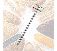 Stainless Steel Grain Probe Sampler - Double Tube Rotary Sampling Tool for Powders, Fertilizer, Cement & Feed - 3 Zone Stratification, 48mm Diameter, 1m Length