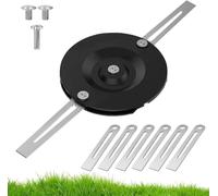 Stainless Steel Grass Trimmer Knife, Metal Blade Set for Einhell Battery Grass Trimmer, Replacement Blade Grass Trimmer Accessories, Double Metal Blades with Underbody Protection, Includes Cutting