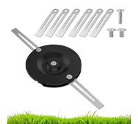 Stainless Steel Grass Trimmer Knife, Metal Blade Set for Einhell Battery Grass Trimmer, Replacement Blade Grass Trimmer Accessories, Double Metal Blades with Underbody Protection, with Cutting Disc