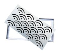 Stainless Steel Grate with Filter, Embedded Cover & e for Courards and Driveways (20x40x3cm/8x16x1in) - & Rust-Resistant Design