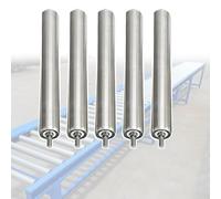Stainless Steel Gravity Roller Steel Conveyor Roller Pack of 5, Material Handling Solutions for Warehouse Factory(Dia 50MM/2'',L 650MM(25.5in))
