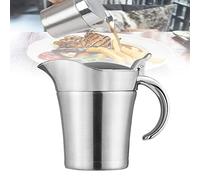 Stainless Steel Gravy Boat, 500ml with Easy Lift Lid, Double Wall Insulated Dining Table Sauce Jug for Cream, Milk, Gravy, Custard
