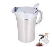 Stainless Steel Gravy Boat, 750ml Double Insulated Gravy Jug with Hinged Lid Insulated Jug for Serving Gravy, Custard, Cream, Sauce
