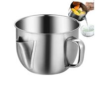 Stainless Steel Grease Separator, Oil Strainer Pot | Large Capacity Multifunctional Oil Separator,1.2L Household Fat Soup Separator, Me Filter Oil Pot