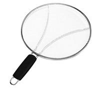 Stainless Steel Grease Splatter Screen for Frying Pan - Stops 99% of Hot Oil Splash - Protects Skin from Burns - Splatter Guard for Cooking - Iron Skillet Lid Keeps Kitchen Clean (13 inch)