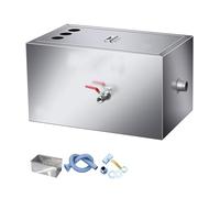 Stainless Steel Grease Trap Interceptor - Detachable Design for Restaurant Kitchen, Under Sink Wastewater Management, Removable Baffles