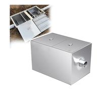 Stainless Steel Grease Trap, Under Sink Grease Interceptor, Oil Water Separator for Restaurant Home Kitchen Waste Water Filtration