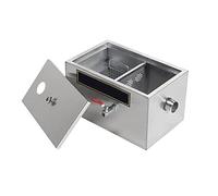 Stainless Steel Grease Trap Under Sink Waste Water Oil Filter Separator for Commercial Kitchen, Inlet Wastewater Interceptor, Grease Interceptor