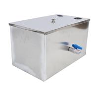 Stainless Steel Grease Trap with Top Inlet and High Efficiency, Large Capacity Oil Water Separator Featuring Sealing Design for Commercial Use
